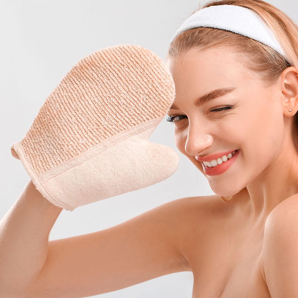 Linen Glove Dry Body Scrub